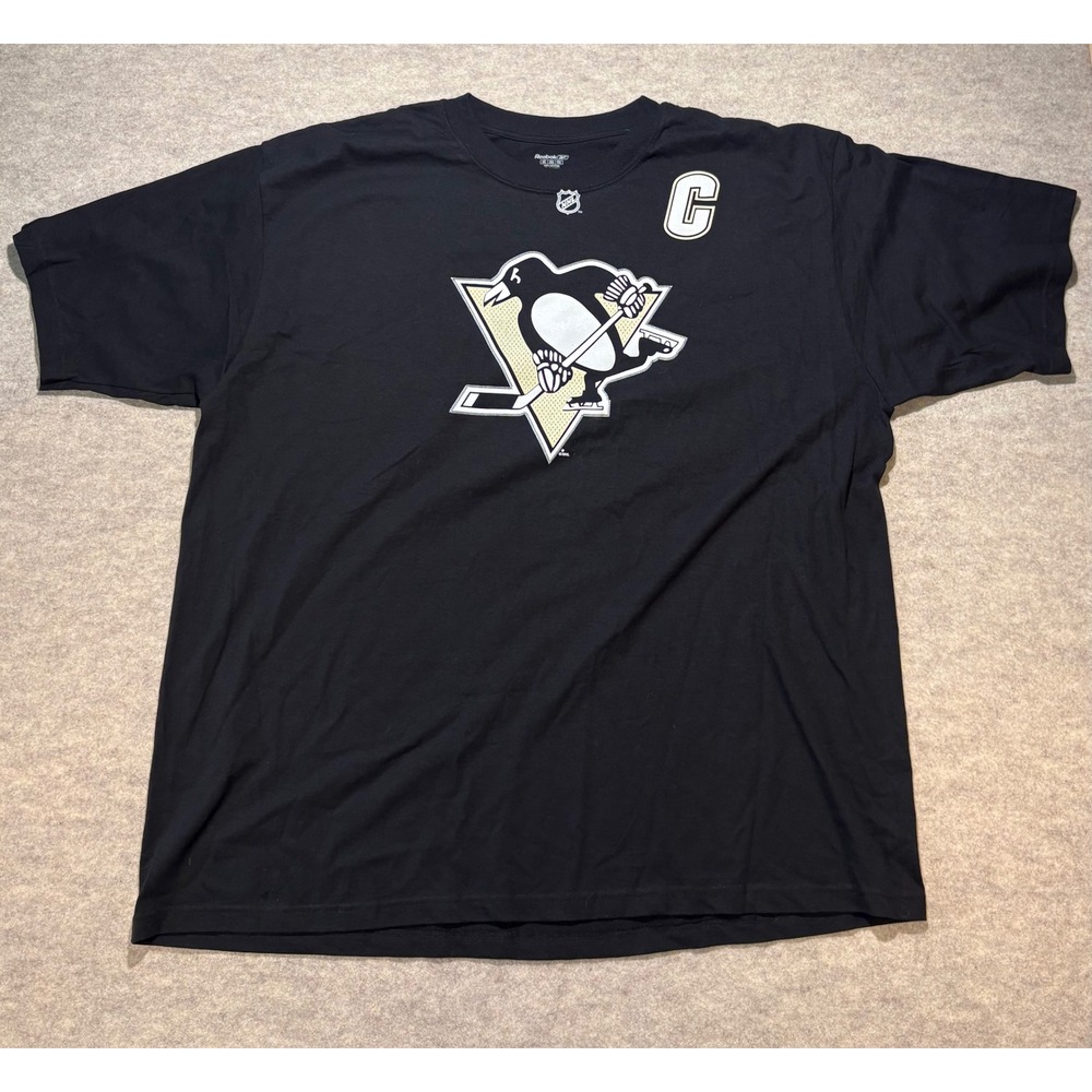 RARE Reebok Pittsburgh Penguins Sidney Crosby 87 NHL Shirt Mens 2XL Hockey